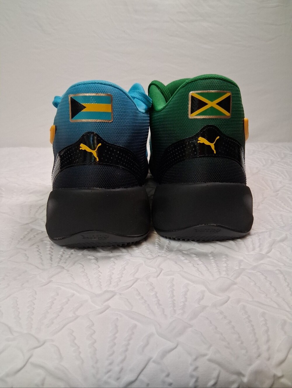 Puma Mens  Lightweight Slip-On Sneakers in Green & Blue - Picture 2 of 16